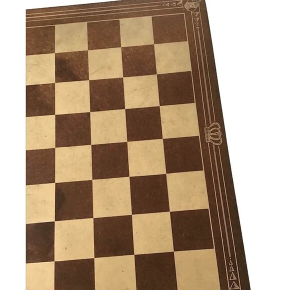Lowe Backgammon Checkers Acey Ducey Game Board Replacement Vintage Brown Wood - Picture 7 of 7